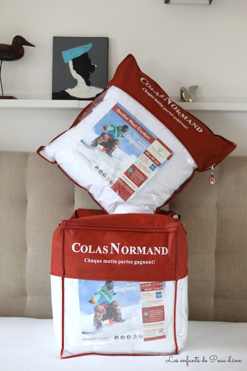 Colas Normand - Couette et oreiller emballés
