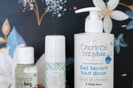 Charlotte Baby Bio & Family Bio - Huile de massage, Déodorant thé vert et Gel lavant tout doux