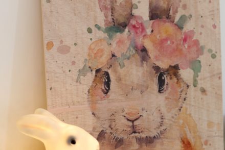Posterlounge - Cadre bois - Petit lapin