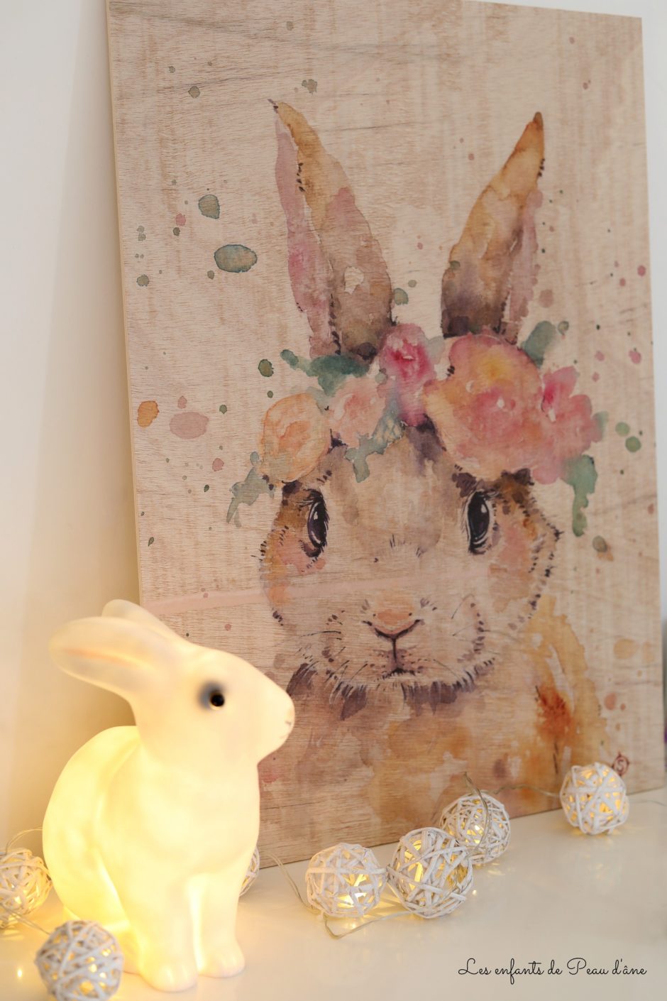 Posterlounge - Cadre bois - Petit lapin